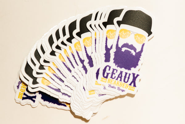 Geaux Bearded Sticker